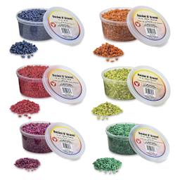 Hygloss Bucket O' Gravel - Neon Yellow, 1 lb containers with gravel