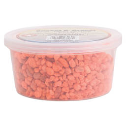 Hygloss Bucket O' Gravel - Side view of Tub of Neon Orange Gravel