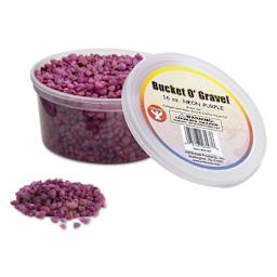 Hygloss Bucket O' Gravel - Neon Purple, 1 lb container with gravel