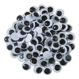 Creativity Street Peel and Stick Wiggle Eyes - Black, Multiple sizes, Pkg of 137