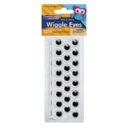 Creativity Street Peel and Stick Wiggle Eyes - Black, Multiple sizes, Pkg of 137 - front of packaging