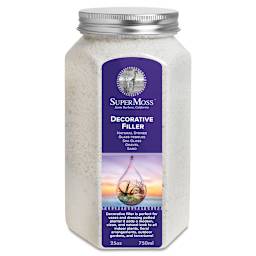 SuperMoss Decorative Sand - Front of 25 oz Jar of White Sand
