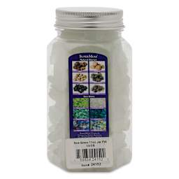SuperMoss Sea Glass - Frosted White, back of jar