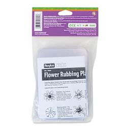 Roylco Rubbing Plates - Flowers, Set of 16, back of the packaging