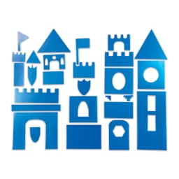 Roylco Create-A-Castle Rubbing Plate Set - 27 stencils shown