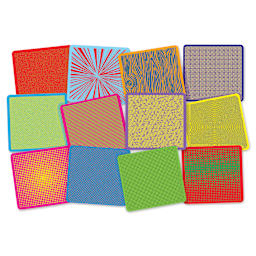 Roylco Pop Art Rubbing Mats - Set of 12 Included Textures