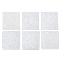 Roylco Rubbing Plates - Bugs, six plates laid out showing designs