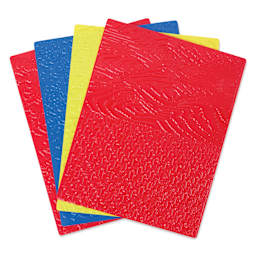 Roylco Rubbing Plates - Textures, Set of 4, fanned out