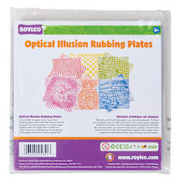Roylco Rubbing Plates - Optical Illusions, Set of 6, front of the packaging