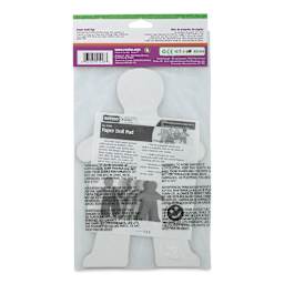Roylco Paper Doll Pad - Multicultural Colors, 40 Sheets, back of the packaging