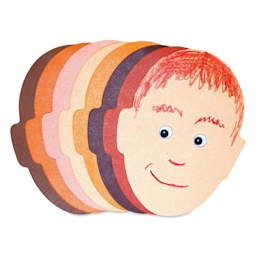 Roylco Face Pad, one sheet drawn in front of fanned out sheets