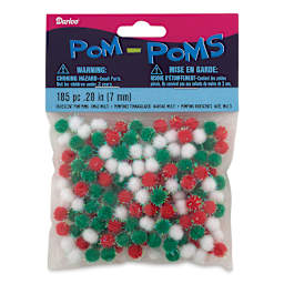Iridescent Christmas Pom Poms