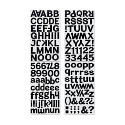 Darice Block Font Letter Stickers - Black
