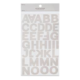 Darice Block Font Letter Stickers - Silver