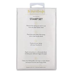 The Paper Curator Clear Stamp Set - Art School, back of packaging