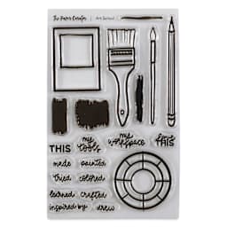The Paper Curator Clear Stamp Set - Art School