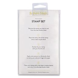 The Paper Curator Clear Stamp Set - Rainy Day, back of package