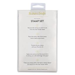 The Paper Curator Clear Stamp Set - Time Piece, back of package