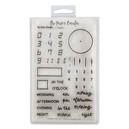 The Paper Curator Clear Stamp Set - Time Piece, front of package