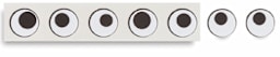 Wiggle Eye Stickers - Strip of Black Wiggle Eyes from roll of 1000