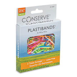 Plastibands - Assorted Colors, Box of 200, Small - front of packaging, angled view