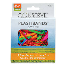 Plastibands - Assorted Colors, Box of 100, Large - front of packaging