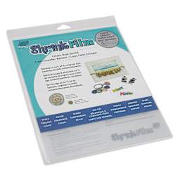 Grafix Shrink Film - 8.5" x 11", Sanded Shrink Film, Clear, 6 Sheets front of packaging, angled view
