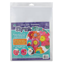 Grafix Shrink Film - 8.5" x 11", Shrink Film, Clear, 6 Sheets front of packaging
