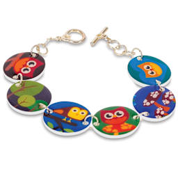 Grafix Shrink Films - Bracelet decorated with decorated shrink film decals
