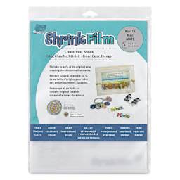 Grafix Shrink Film - 8.5" x 11", Shrink Film, Matte, 6 Sheets front of packaging