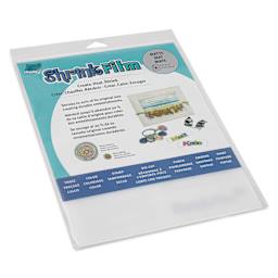 Grafix Shrink Film - 8.5" x 11", Shrink Film, Matte, 6 Sheets front of packaging, angled view