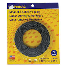 ProMag Adhesive Magnetic Tape Roll - 1/2" x 10 ft front of packaging