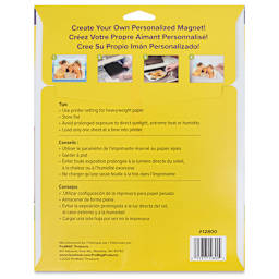 ProMag Magnetic Inkjet Printable Sheets back of packaging