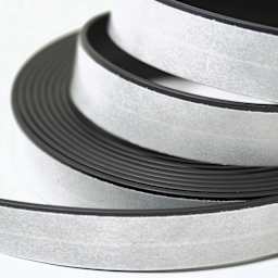 ProMag Adhesive Magnetic Tape Roll - 1/2" x 25 ft close up to show adhesive side