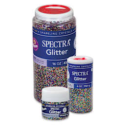 Spectra Sparkling Crystals Glitter - 16 oz, 4 oz, and 3/4 oz Jars