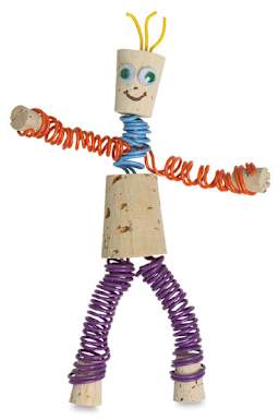 Hygloss Cork Stoppers - Figure made with Stoppers and wire
