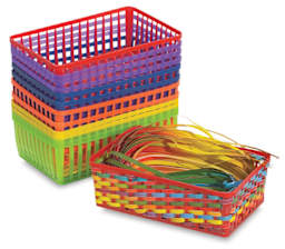Weaving Baskets Class Pack - 12 baskets and weaving paper strips shown