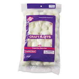 Creativity Street Jumbo Craft Fluffs - Yellow, Package of 100 - front of packaging