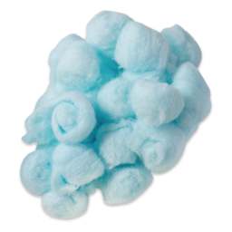 Creativity Street Jumbo Craft Fluffs - Blue, Pkg of 100 - out of packaging