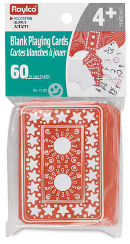 Roylco Blank Playing Cards - Front of package showing cards
