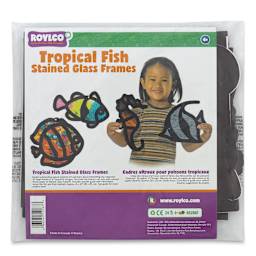 Roylco Stained Glass Frames Pack - Tropical Fish, Pkg of 24, front of the packaging