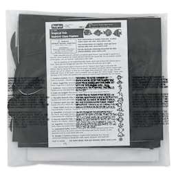 Roylco Stained Glass Frames Pack - Tropical Fish, Pkg of 24, back of the packaging