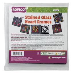 Roylco Stained Glass Frames Pack - Hearts, Pkg of 24