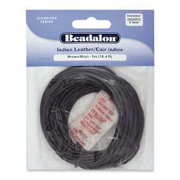 Beadalon Leather Cord - 2 mm x 5 meters, Brown