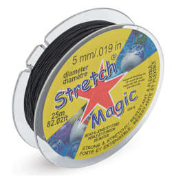 Stretch Magic Jewelry Cord - 0.5 mm x 82 ft, Black