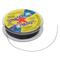 Stretch Magic Jewelry Cord - 0.5 mm x 82 ft, Black