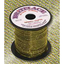 Pepperell Rexlace Britelace Holographic Plastic Lacing - 50 yards, Gold Holographic