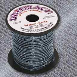Pepperell Rexlace Britelace Holographic Plastic Lacing - 50 yards, Silver Holographic