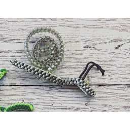 Pepperell Rexlace Britelace Holographic Plastic Lacing -Snail made with lacing