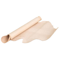 Realeather Natural Tooling Leather - Goatskin hide unrolled slightly
